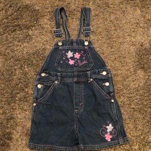 Barbie blue Jean overall shorts